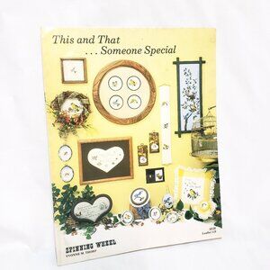 This and That Someone Special Birds Patterns Cross Stitch Spinning Wheel 1984